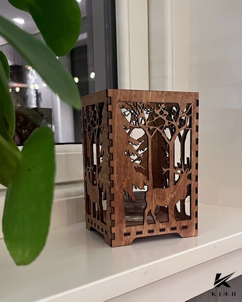 Hjort i skogen - lykt