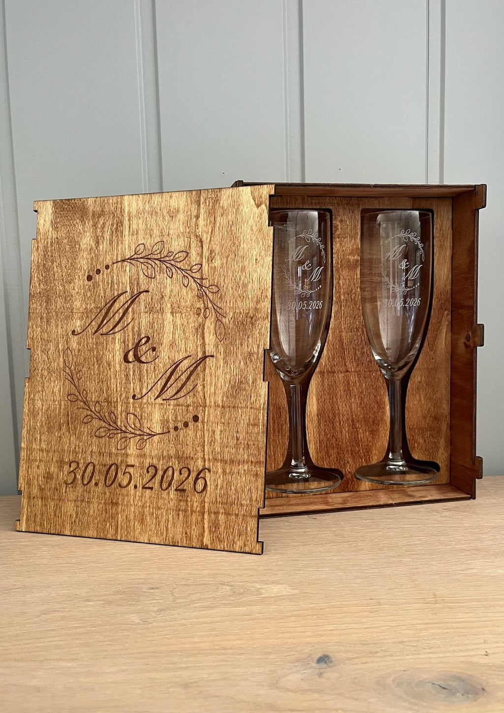 Champagneglass m/ monogram