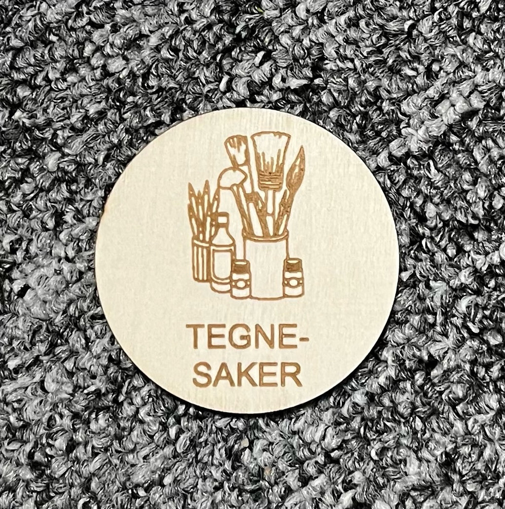 Merker til lekeoppbevaring