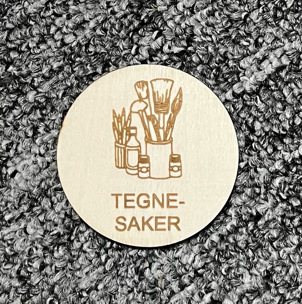 Merker til lekeoppbevaring